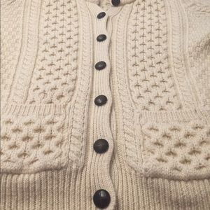 Handmade Irish Cardigan Sweater with original card